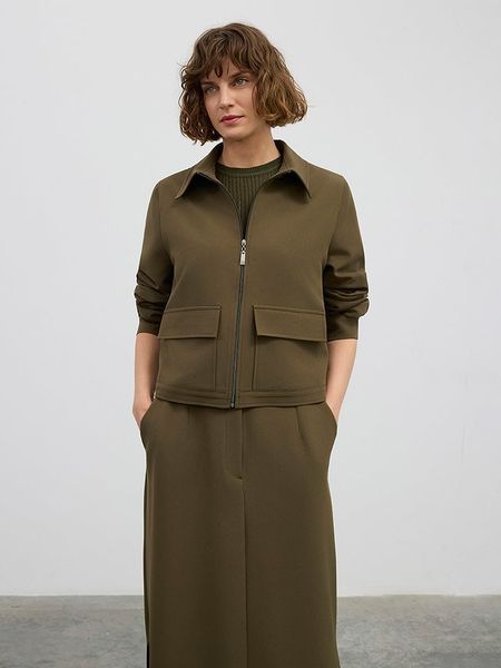 BGN Kurtka przejściowa w kolorze khaki rozmiar: 38. Brązowe kurtki damskie BGN, bez wzorów, bez kaptura. Za 157.35 zł.