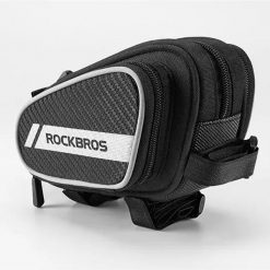 Torebka na ramę rowerową Rockbros 006-1BK. Białe torebki klasyczne damskie ROCKBROS, bez wzorów, bez dodatków. Za 79.00 zł.