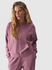 4F Bluza dresowa rozpinana z modalem damska - różowa XXL. Czerwone bluzy sportowe damskie 4f, xs, z dresówki. W wyprzedaży za 79.99 zł.