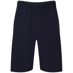 Spodenki Jersey Dla Dorosłych Unisex. Niebieskie szorty damskie Fruit of the Loom, bez wzorów, z bawełny. Za 52.99 zł.