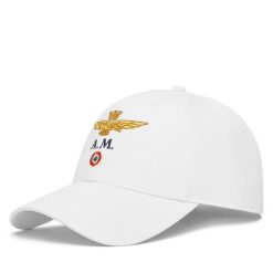 Czapka z daszkiem Aeronautica Militare. Białe czapki męskie AERONAUTICA MILITARE, bez wzorów. Za 189.99 zł.