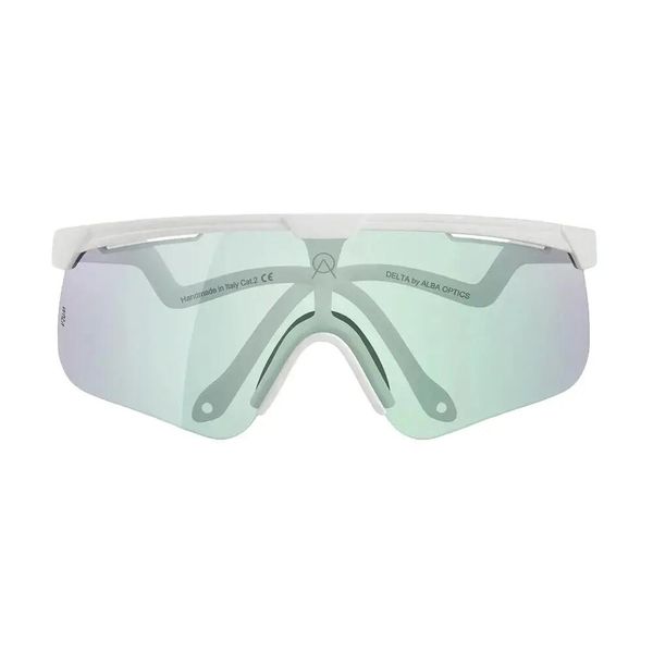 Okulary przeciwsłoneczne Alba Optics Delta Lens Beetle. Białe okulary przeciwsłoneczne damskie ALBA OPTICS, ze lnu. Za 733.50 zł.