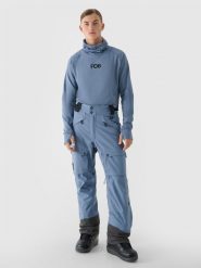 4F Spodnie snowboardowe membrana 10000 męskie - granatowe 3XL. Niebieskie spodnie materiałowe męskie 4f, bez wzorów, z dzianiny, sportowe. W wyprzedaży za 299.99 zł.