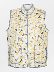 Becksöndergaard Kamizelka "Eloisa" w kolorze biało-żółtym rozmiar: M. Białe kamizelki damskie Becksöndergaard, m, z bawełny. Za 153.34 zł.