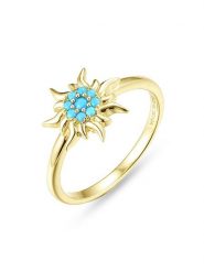 Les Favorites Pozłacany pierścionek z kamieniem ozdobnym rozmiar: 58. Żółte pierścionki damskie Les Favorites, pozłacane. Za 86.99 zł.