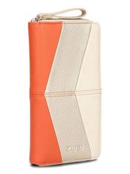 Zwei Portfel w kolorze beżowo-pomarańczowym - 11 x 20 x 3 cm rozmiar: onesize. Brązowe portfele damskie Zwei, bez wzorów, z materiału. Za 144.58 zł.