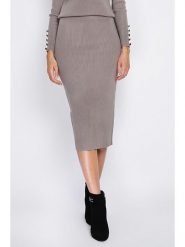 William de Faye Spódnica w kolorze szarobrązowym rozmiar: 40. Brązowe spódniczki damskie William De Faye, bez wzorów, z kaszmiru, klasyczne, z podwyższonym stanem, midi. Za 117.73 zł.