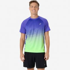 Koszulka do biegania męska ASICS Road Fade. T-shirty sportowe męskie Asics, na wiosnę, m, z materiału, bez ramiączek, do biegania. Za 219.99 zł.