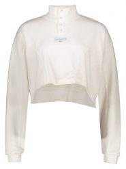 Reebok Bluza "Varsity" w kolorze białym rozmiar: L. Białe bluzy bez kaptura damskie Reebok, l, z bawełny. Za 96.60 zł.
