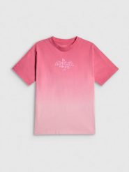 4F T-shirt loose z nadrukiem dziewczęcy - multikolor 122/128 (6-8 lat). Koszulki dziewczęce 4f, bez wzorów, z materiału, bez ramiączek. Za 59.99 zł.