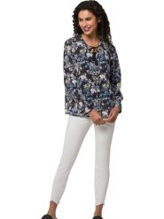 Heine Bluzka w kolorze niebiesko-czarnym rozmiar: 36. Czarne bluzki damskie Heine, bez wzorów, bez kołnierzyka, bez ramiączek. Za 60.99 zł.