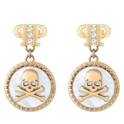 Kolczyki PHILIPP PLEIN. Żółte kolczyki damskie Philipp Plein, złote. Za 499.99 zł.