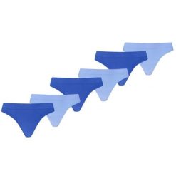 Puma damskie stringi sportowe 3D Knit 6-pack niebieskie. Niebieskie stringi damskie Puma, bez wzorów, z dzianiny. Za 286.22 zł.