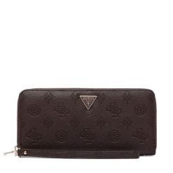 Portfel Guess. Brązowe portfele damskie Guess, z aplikacjami. Za 294.99 zł.