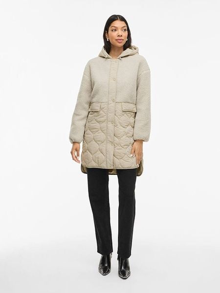 Vila Płaszcz pikowany "Vitone" w kolorze kremowym rozmiar: 34. Brązowe płaszcze damskie Vila, bez wzorów. Za 158.10 zł.