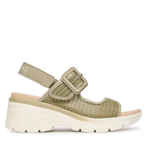 Sandały Hispanitas. Zielone sandały damskie Hispanitas, bez wzorów, bez obcasa, na płaskiej podeszwie. Za 609.99 zł.