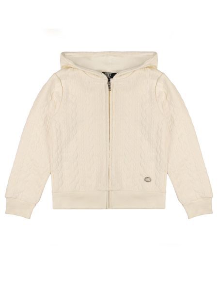 Bluza dziewczęca Leone 1947 Apparel z kapturem i zamkiem z dzianiny z koronką. Białe bluzy z kapturem damskie LEONE 1947 APPAREL, z bawełny. Za 248.39 zł.