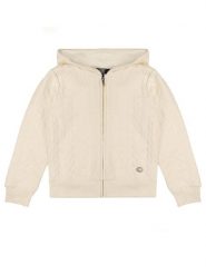 Bluza dziewczęca Leone 1947 Apparel z kapturem i zamkiem z dzianiny z koronką. Białe bluzy z kapturem damskie LEONE 1947 APPAREL, z bawełny. Za 248.39 zł.