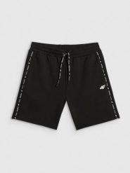 4F Spodenki kibica męskie - czarne XL. Czarne szorty męskie 4f, bez wzorów, z dresówki. Za 149.99 zł.