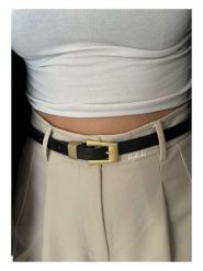 Lucky Bees Pasek w kolorze czarnym - dł. 100 cm rozmiar: onesize. Czarne paski damskie Lucky Bees, bez wzorów, z materiału. Za 34.99 zł.