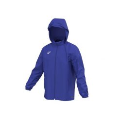 Kurtka wiatrówka piłkarska Kipsta Essential Club 50. Niebieskie kurtki damskie KIPSTA, l, bez wzorów, z materiału, sportowe, bez kaptura. Za 69.99 zł.