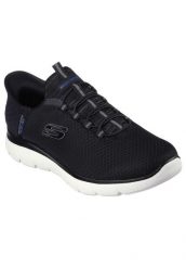 Buty do chodzenia męskie Skechers Summits High Range. Czarne buty sportowe na co dzień męskie Skechers, z materiału, bez zapięcia, trekkingowe. Za 329.99 zł.