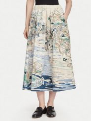 Weekend Max Mara Spódnica midi Adepto 2625106011 Beżowy Regular Fit. Brązowe spódniczki damskie Weekend Max Mara, bez wzorów, z bawełny, midi. Za 1,484.00 zł.