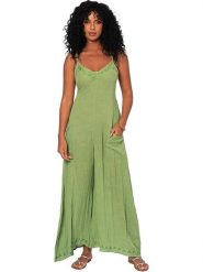 Aller Simplement Kombinezon w kolorze zielonym rozmiar: 38/40. Zielone kombinezony damskie Aller Simplement, bez wzorów, z bawełny, bez kołnierzyka, bez ramiączek. Za 141.52 zł.