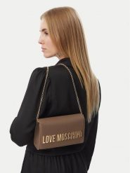 LOVE MOSCHINO Torebka JC4103PP0PKD0203 Brązowy. Brązowe torebki klasyczne damskie Love Moschino, bez wzorów, bez dodatków. Za 699.99 zł.