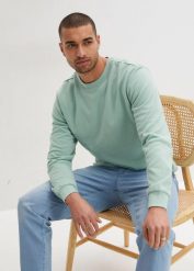 Bluza dresowa regular fit. Niebieskie bluzy bez kaptura męskie bonprix, m, z dresówki. Za 79.99 zł.