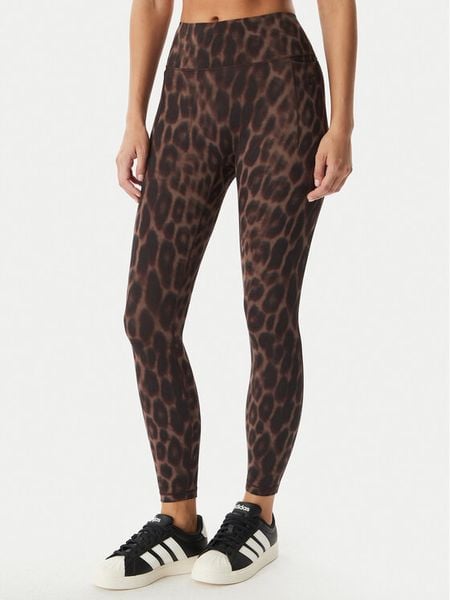 Adidas Legginsy Optime Power Leopard KF9094 Brązowy Slim Fit. Brązowe legginsy damskie Adidas, l, bez wzorów, z syntetyku. Za 289.99 zł.