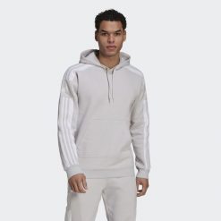 Bluza piłkarska męska adidas Squadra 21 Sweat Hoody. Szare bluzy z kapturem męskie Adidas, m, z bawełny. Za 158.08 zł.