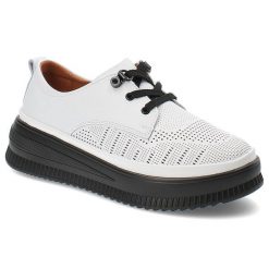 Białe Półbuty Artiker Modne Obuwie Damskie. Białe półbuty damskie Artiker, bez wzorów, z materiału, eleganckie, bez obcasa. Za 219.00 zł.