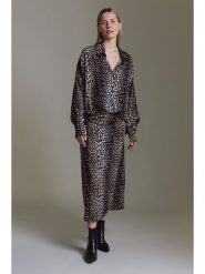 Cotton Candy Bluzka w kolorze kremowo-czarnym rozmiar: XL. Brązowe bluzki damskie Cotton Candy, xl, bez wzorów, z wiskozy, bez kołnierzyka, bez ramiączek. Za 131.12 zł.