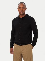 HUGO Kardigan San Jordan 50553663 Czarny Regular Fit. Czarne kardigany męskie Hugo, l, bez wzorów, z wiskozy, bez kołnierzyka. Za 679.99 zł.