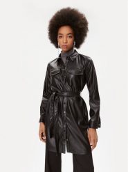 DKNY Sukienka skórzana P2HBTO59 Czarny Regular Fit. Czarne sukienki damskie DKNY, s, bez wzorów, z syntetyku, bez kołnierzyka, bez ramiączek. Za 449.99 zł.