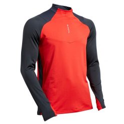 Bluza piłkarska dla dorosłych Kipsta T500 na półsuwak. Czerwone bluzy bez kaptura męskie KIPSTA, xs, z materiału. Za 79.99 zł.