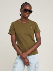G-Star Koszulka w kolorze khaki rozmiar: XXS. Brązowe bluzki damskie G-Star, xxs, bez wzorów, z bawełny, retro, bez kołnierzyka, bez ramiączek. Za 87.81 zł.