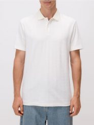 Koszulka polo regular fit - złamana biel. Koszulki polo męskie Reserved, l, bez wzorów, z bawełny, bez ramiączek. W wyprzedaży za 59.99 zł.