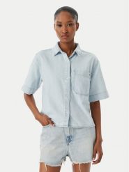 Tommy Hilfiger Koszula jeansowa WW0WW49573 Niebieski Relaxed Fit. Niebieskie koszule damskie Tommy Hilfiger, l, bez wzorów, z bawełny, bez kołnierzyka, bez ramiączek. Za 529.99 zł.