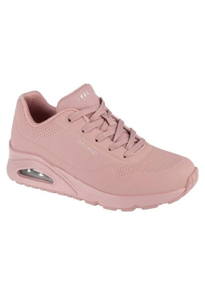 Buty sportowe Sneakersy damskie, Uno-Stand on Air. Czerwone buty sportowe na co dzień damskie Skechers, bez wzorów, z materiału, trekkingowe. Za 299.99 zł.