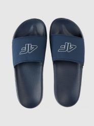 Klapki męskie na basen 4F 4FRSS26FSLIM052. Czarne klapki i japonki męskie 4f, z poliesteru. Za 59.99 zł.