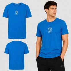 T-SHIRT MĘSKI 4F KOSZULKA SPORTOWA Z NADRUKIEM 1 BAWEŁNA M3328 SS26. Czerwone t-shirty męskie 4f, m, bez wzorów, z bawełny, bez kołnierzyka. Za 46.28 zł.