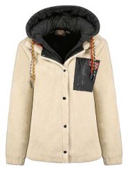 Geographical Norway Kurtka pluszowa "Ugovanah" w kolorze beżowym rozmiar: XXL. Brązowe kurtki damskie Geographical Norway, xxl, z aplikacjami, bez kaptura. Za 180.06 zł.