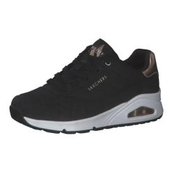 Buty do chodzenia damskie Skechers Uno. Czarne buty sportowe na co dzień damskie Skechers, bez wzorów, z materiału, trekkingowe. Za 279.99 zł.