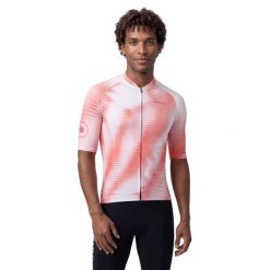 Męska koszulka rowerowa z krótkim rękawem Kolarstwo Siroko M2 NRC Pink. Czerwone t-shirty sportowe męskie SIROKO, na lato, m, z materiału, bez ramiączek, rowerowe. Za 254.00 zł.