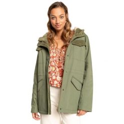 Kurtka zimowa damska Billabong So Easy parka. Zielone kurtki damskie Billabong, na zimę, xs, bez wzorów, bez kaptura. W wyprzedaży za 306.00 zł.