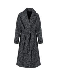 Pinko Płaszcz "Cibella" | 1G18CM A03H | Kobieta | Czarny, Szary. Czarne płaszcze damskie Pinko, s, bez wzorów, z bawełny, eleganckie. W wyprzedaży za 999.00 zł.