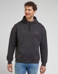 LEE MĘSKA BLUZA CORE LOOSE HOODIE WASHED BLACK 112341677 L84W017013. Czarne bluzy bez kaptura męskie Lee, l. Za 199.99 zł.
