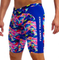 Spodenki do pływania Jammery Funky Trunks Wet Wave. Brązowe kąpielówki męskie FUNKY TRUNKS, l, bez wzorów, z elastanu, do pływania. Za 169.99 zł.